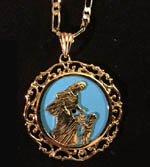 Mother and Daughter Necklace 14K Gold Covered
